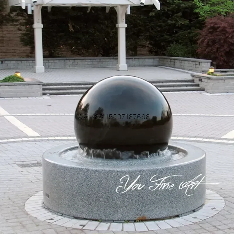 Wmwmnu for YOUFINE Custom Size Modern Outdoor Garden Stone Marble Sphere Ball Fountain With Rotating Ball for Sale