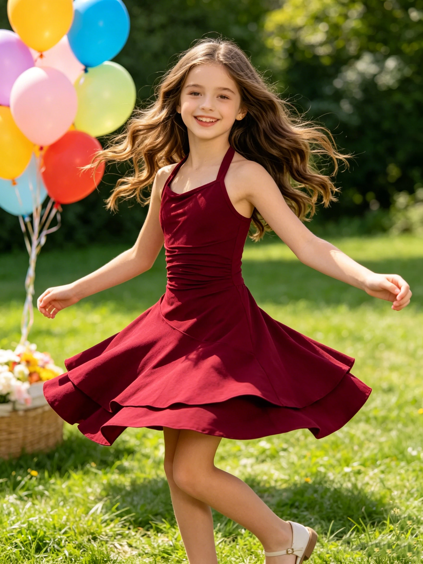 Girls' 2026 Fashionable Dress Waist Cinching Slimming Backless Cross Tie Children's Clothing