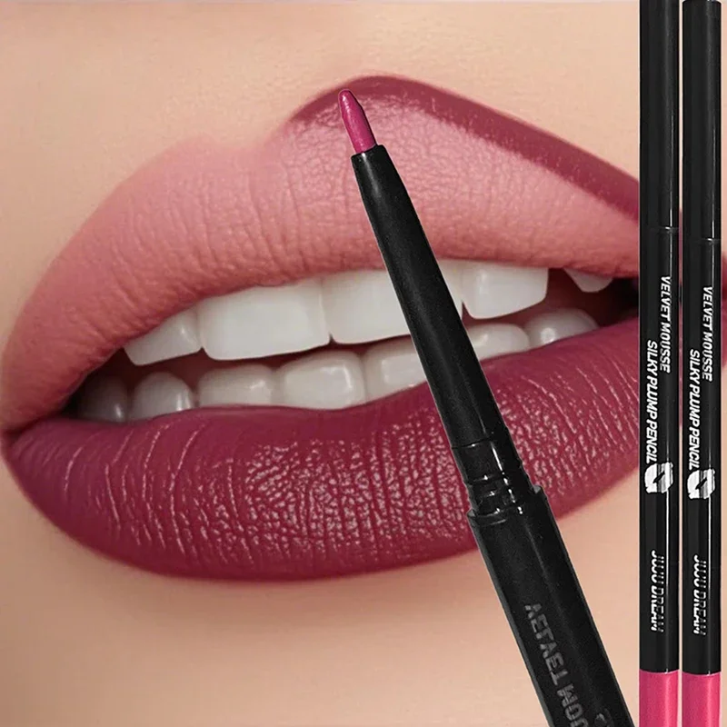 Lápiz labial mate de terciopelo desnudo, 5 colores, larga duración, resistente al agua, taza antiadherente, esmalte de labios, delineador de labios, cosméticos