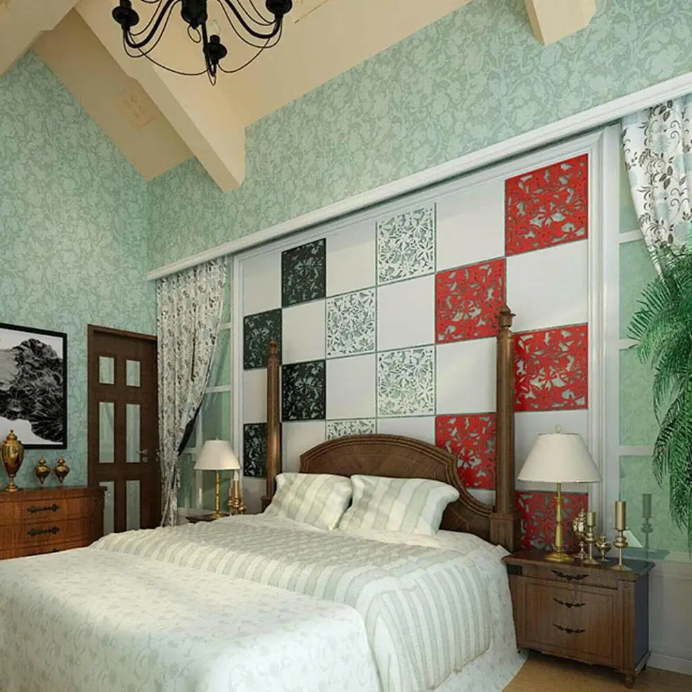 Divisor de pantalla colgante de 12 piezas, Panel divisor de habitación calado tallado, Panel colgante, decoración de particiones de cortina