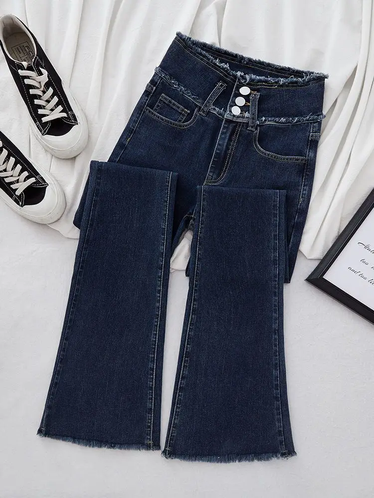 

Spring 2024 New Vintage High-waisted Flare Jeans Women's Slim Stretch Pants