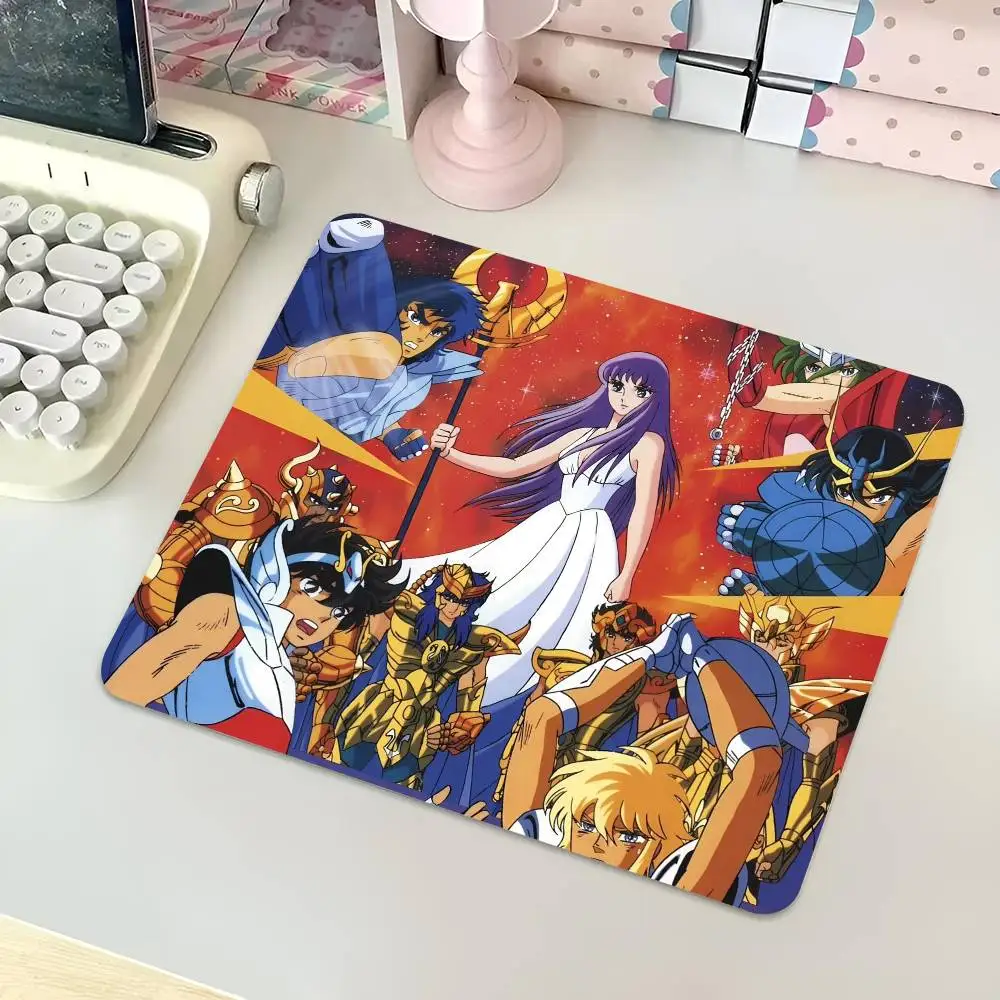 1pc Anime S-Saint Seiya Small Mousepad Keyboard Pad Laptop Cushion Non-slip Deskpad