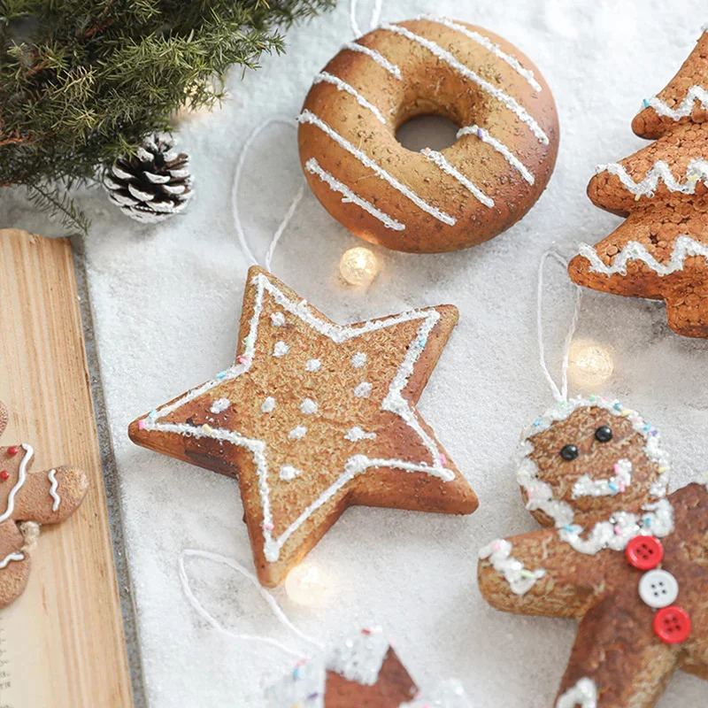 Decoración colgante en forma de pastel de espuma navideña, adorno de árbol de Navidad para configuración de fiesta de invierno, fondo festivo para el hogar, detalles dulces