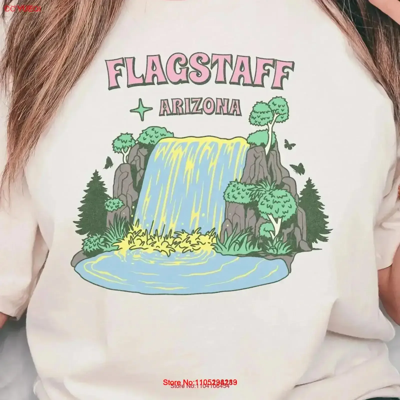 

Футболка Flagstaff Arizona Lake Mary Ashurst, винтажная стираная растянутая дизайнерская одежда, слегка универсальная домашняя графика, повседневная