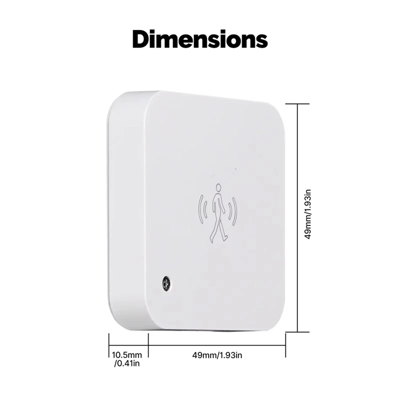 Sensore di presenza umana intelligente Wifi Sensore di luminanza della luce di rilevamento senza movimento cablato, notifica dell'app