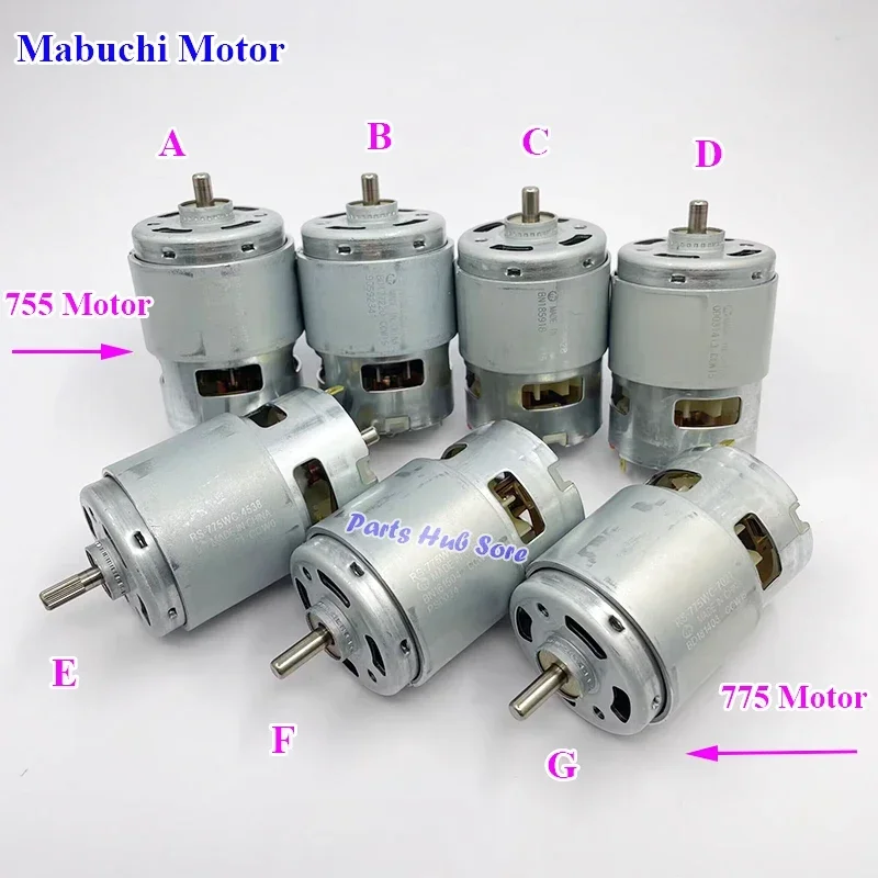 Japan Mabuchi 755WC-8017/ 755WC-8514/ 755VC-5528/ 755VC-9012/ 775WC-4538/ 775WC-8514/ 775WC-7021High Speed for Drill