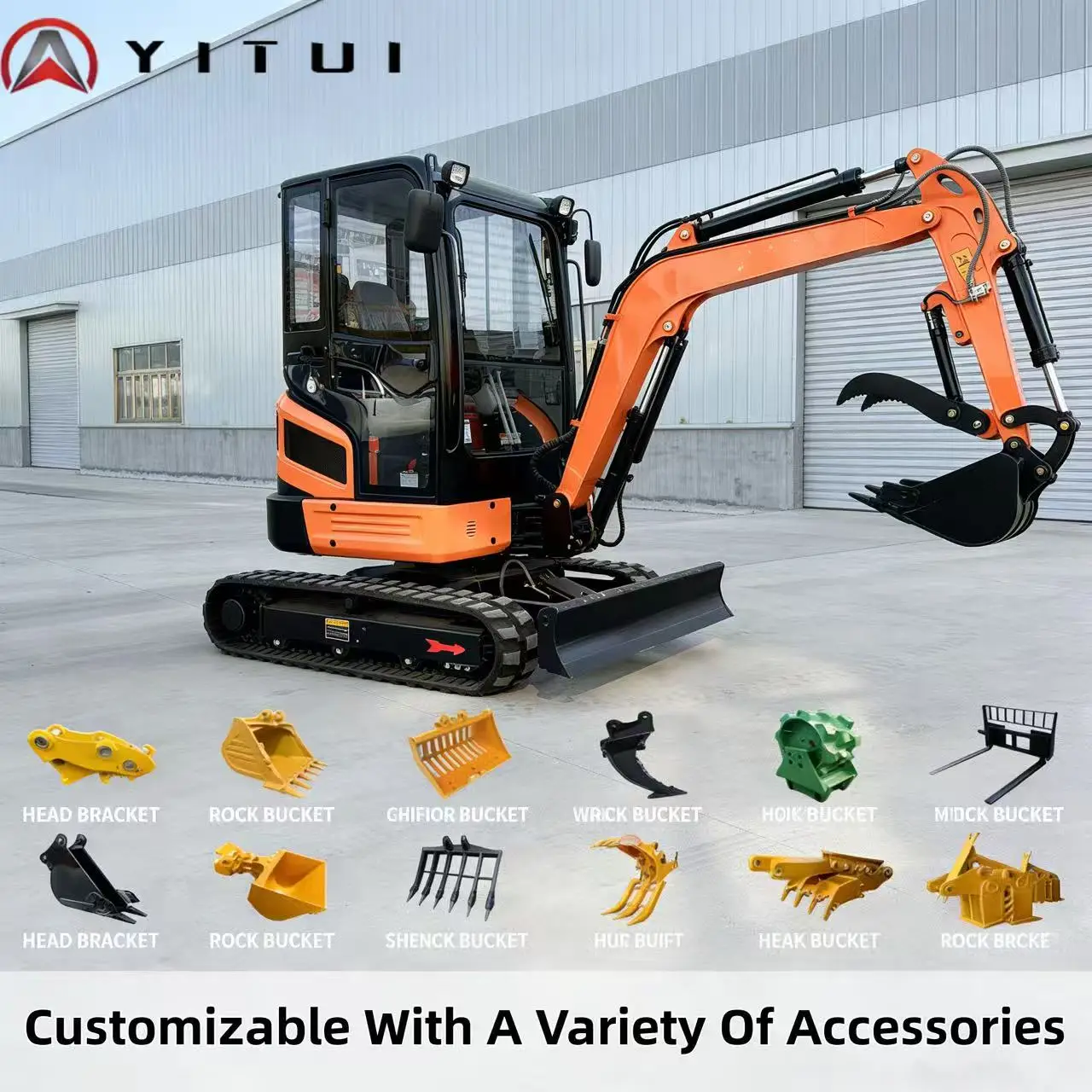 

2026 Customized 2.6t Mini Excavator For Construction High Quality Ce Mini Digger With Bucket And Attachments