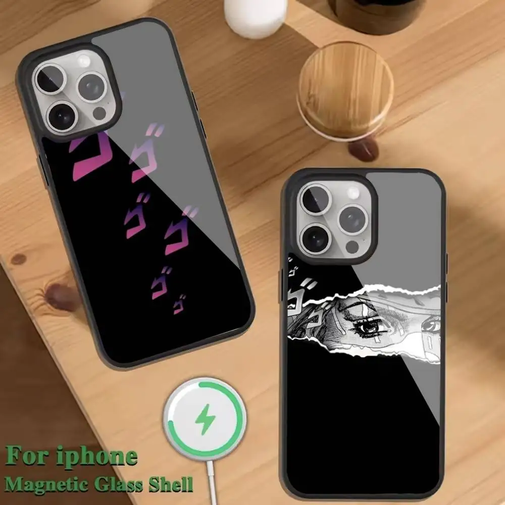 

Epc Hot JoJo Phone Case For Magnetic Wireless Charge Cover For iphone 16 15 14 13 12 11 Pro Max Plus Coque