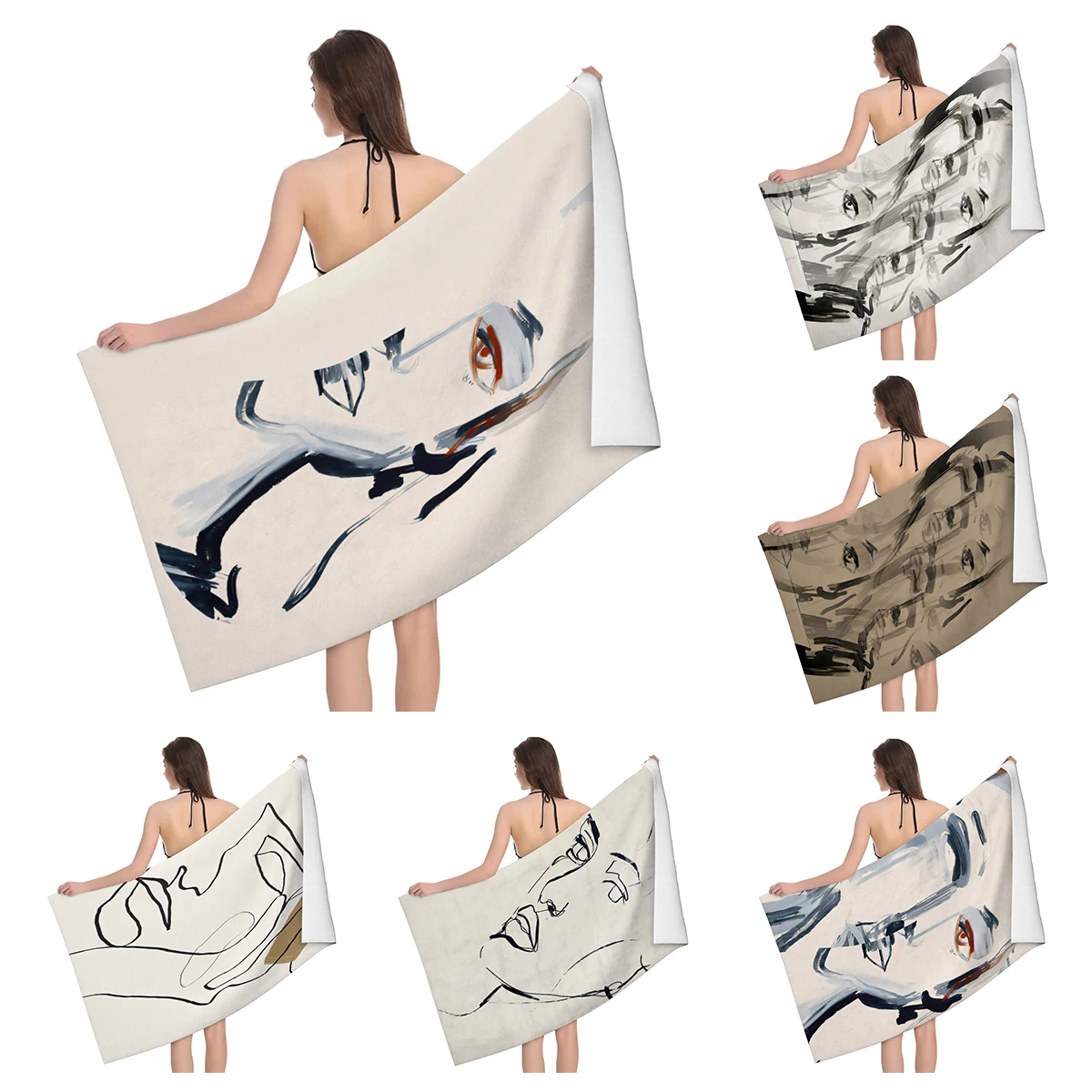 

Домашние банные полотенца, полотенца для тела, ванная комната, быстросохнущая микрофибра, пляж, картина маслом, стиль, мужское большое спортивное полотенце Morandi, абстрактное