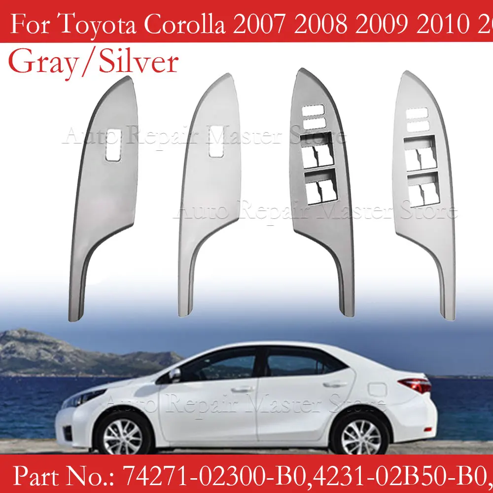 For LHD For Toyota Corolla 2007 2008 2009 2010 2011 2012 2013 Power Electric Window Lift Control Switch Panel Cover Frame 1PC