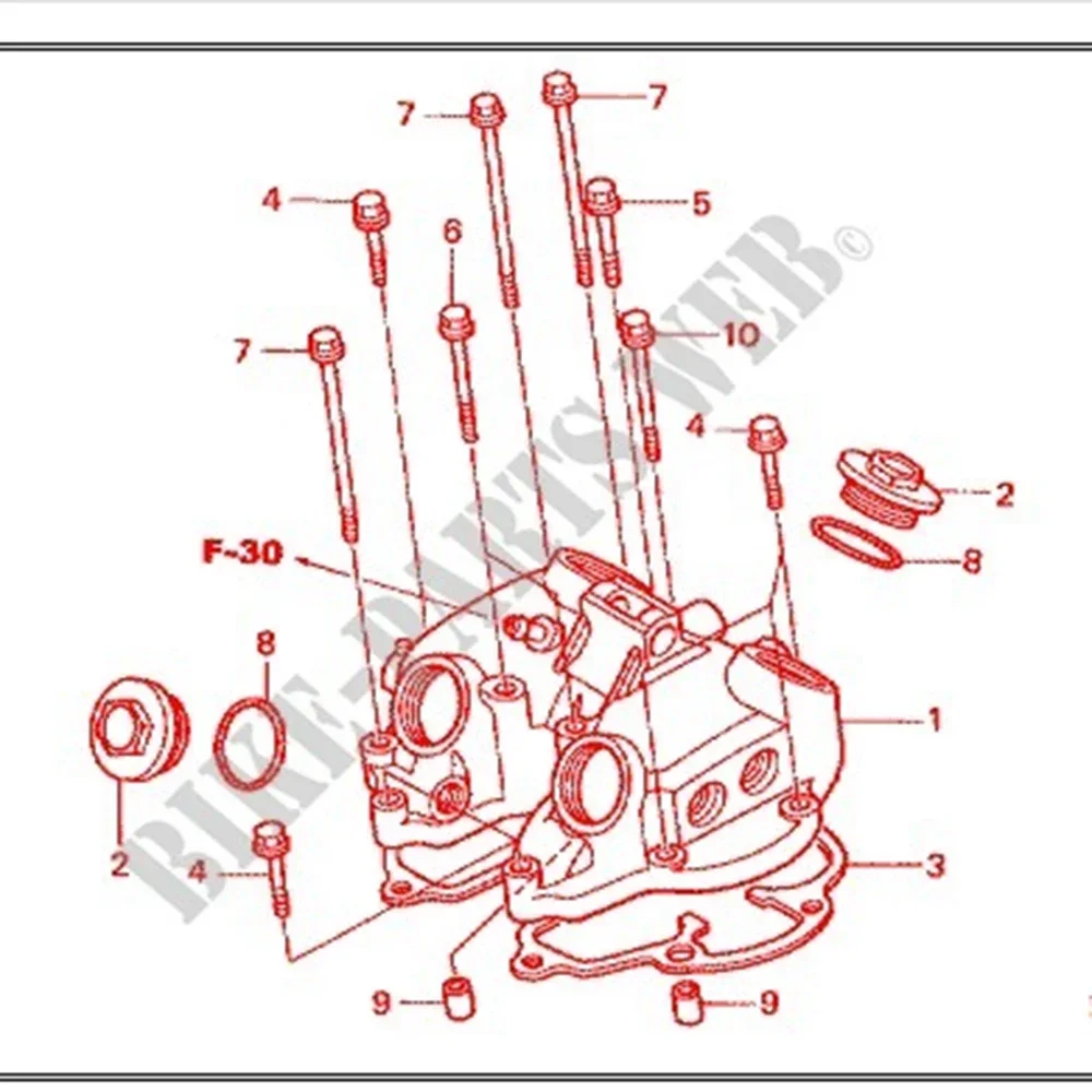 Motorcycle Cylinder Head Cover Gasket For Honda XR400R 98-04 TRX400EX TRX400X