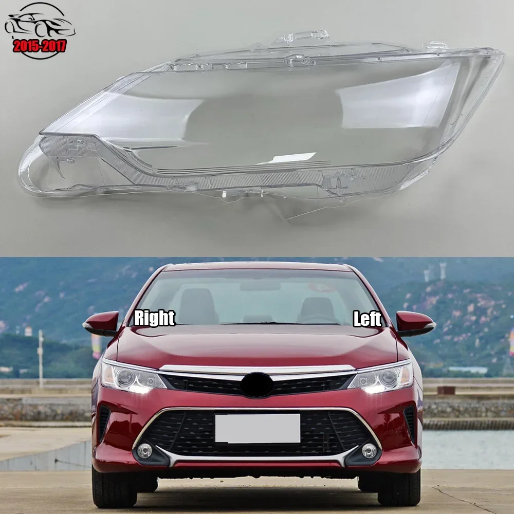 

Для Toyota Camry 2015 2016 2017, крышка фары, прозрачный абажур, корпус фары, линза из плексигласа, замена оригинального абажура