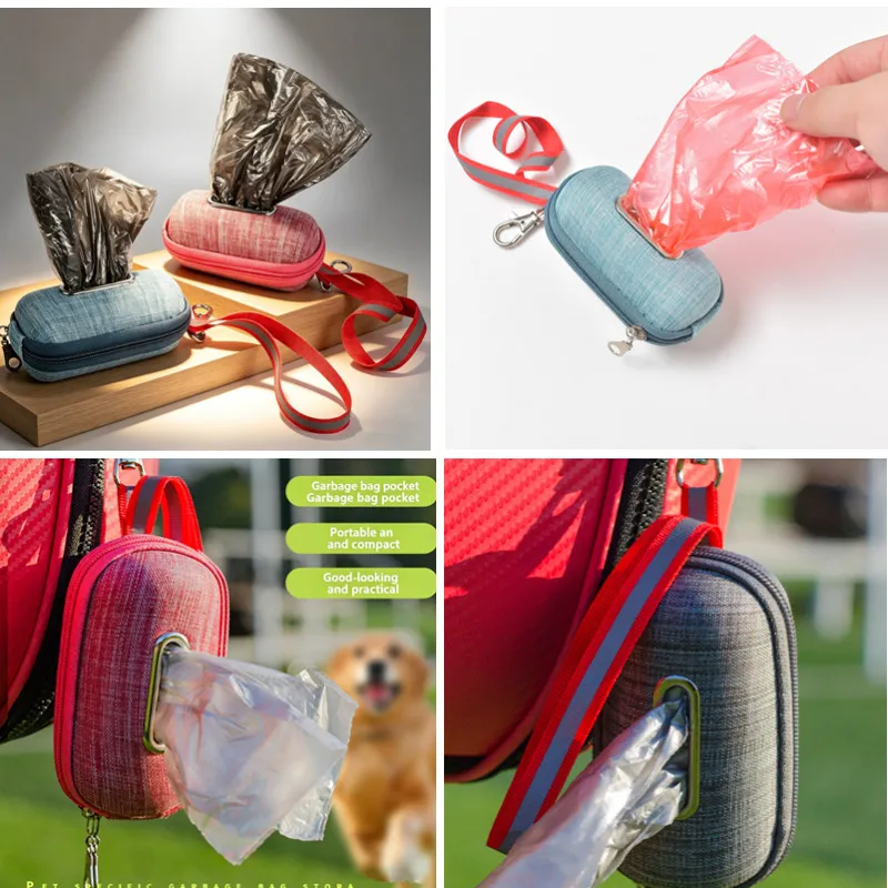 Durable Pet Waste Bag Holder Portable Dog Poop Bag Dispenser with Clip for Travel