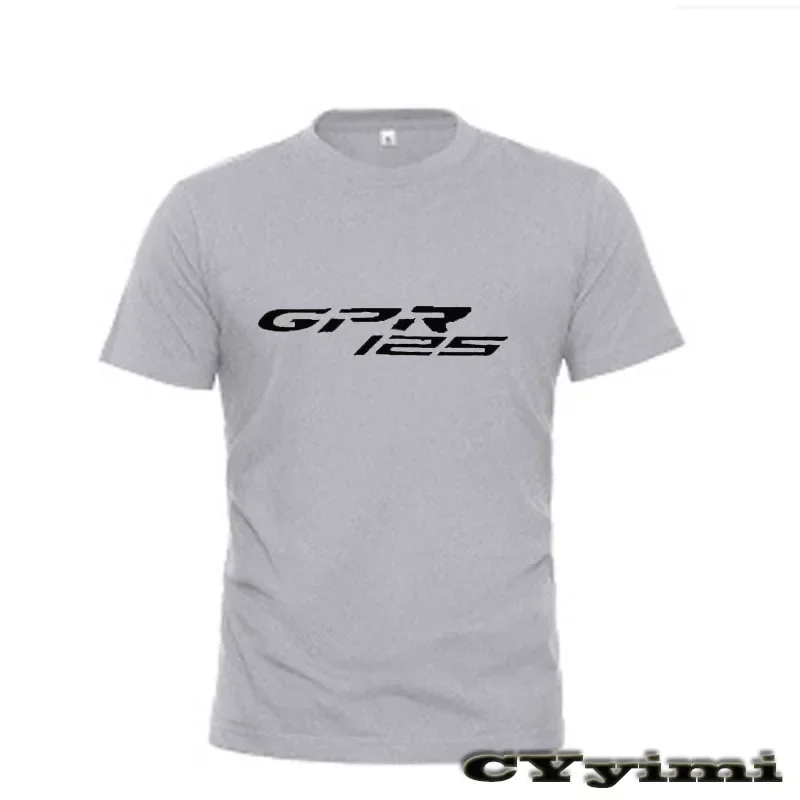 For Aprilia GPR125 APP125 T Shirt Men New LOGO T-shirt 100% Cotton Summer Short Sleeve Round Neck Tees Male