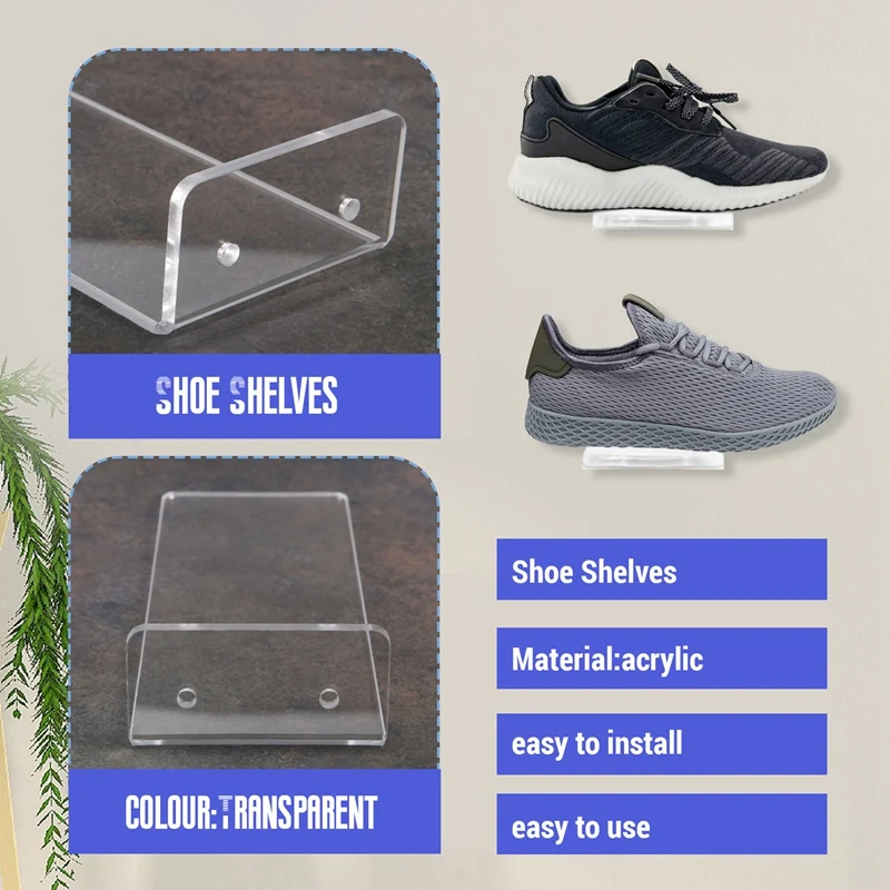 Floating Shoe Display,Shelves Wall Mount Levitating Shoe Display Stand For Sneaker Collection Or Shoes Box