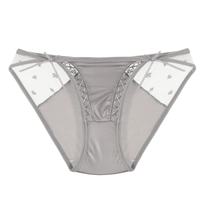 CINOON Sexy Frauen Spitze Höschen Low-taille Unterwäsche Weibliche G String Atmungsaktive aushöhlen Dessous Eis Seide Komfortable Dessous