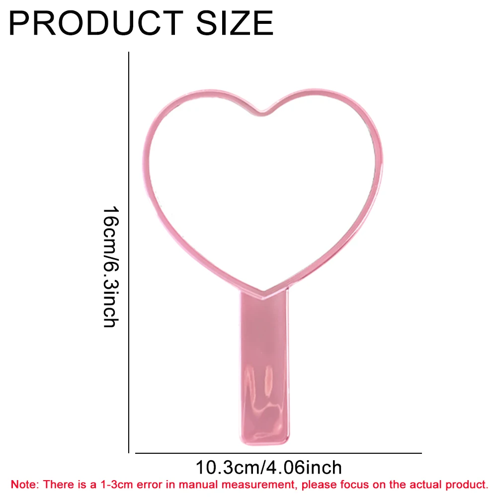 1pc Handheld Makeup Mirror Electroplate Mirror Portable Eyelash Extension Tool For Women Face Mirrors Beauty Accessories