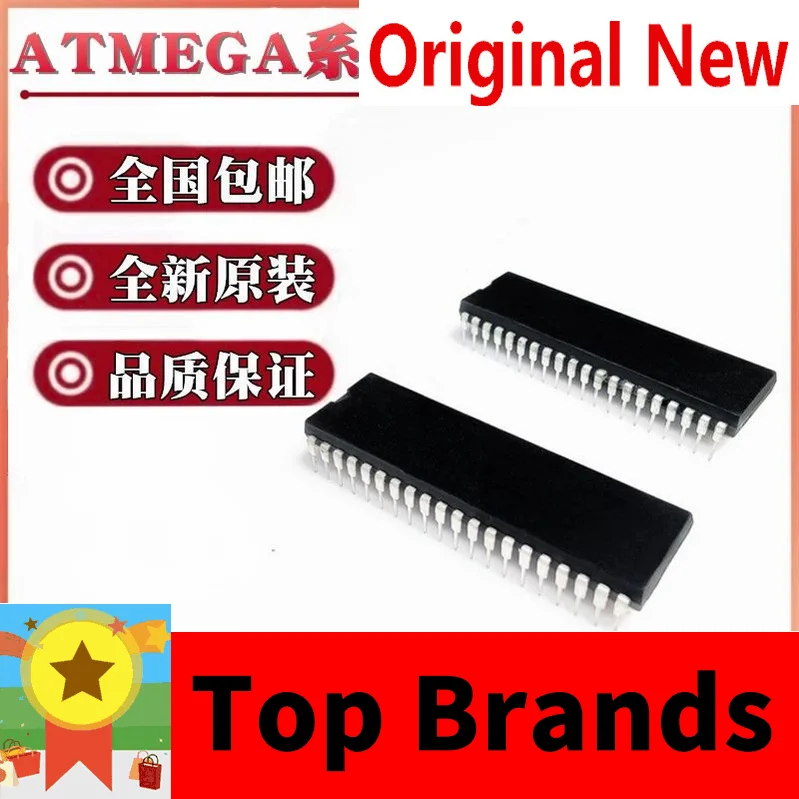 Chipset original, novo, ATMEGA16A-PU, 16L-8PU, ATMEGA32-16PU, 32A, ATMEGA162 V, DIP40, 10 pcs