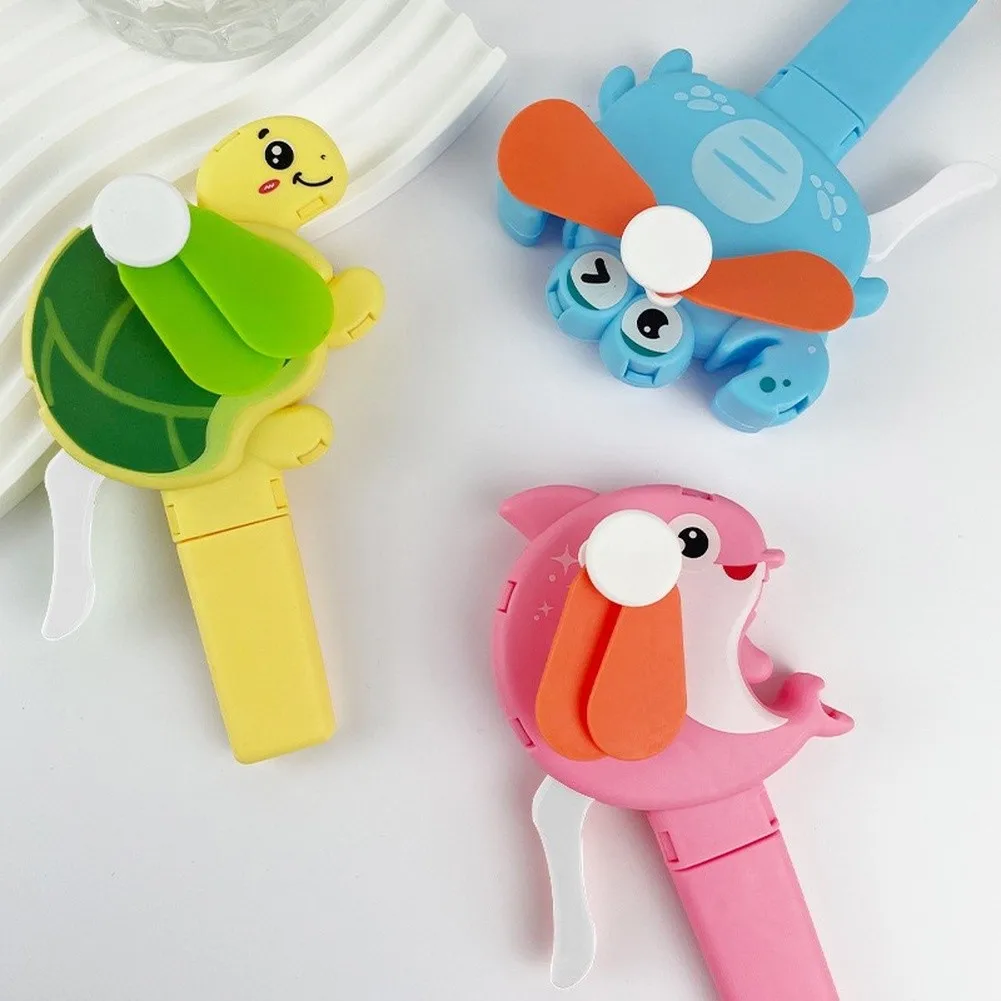 8pcs Compact Marine Animal Hand Fans for Summer Outdoor Use Portable Cooling Tool for Beach Park Travel Events