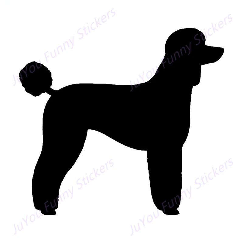 FUYOOHI Funny Stickers Exterior Accessories  Standard Poodle Silhouette Car Sticker Personality Decals 3D Waterproof Stickers