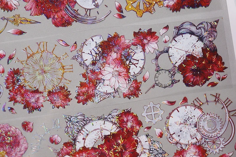 Dunkle Art blutige Uhr Shell hell glänzend Washi Pet Tape