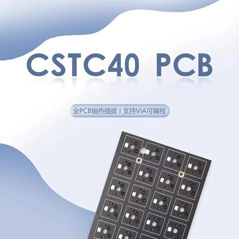 cstc40-pcb-inline-keyboard-custom-wired-hot-swap-rgb-vial-programmable-type-c-portable-ergonomic-mechanical-keyboard-for-gamers