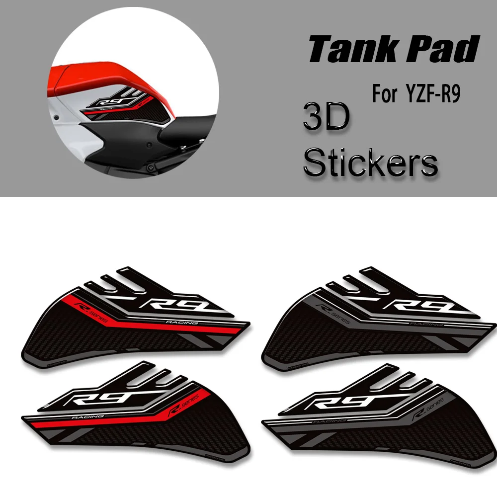 For YZF-R9 YZFR9 YZF R9 Motorcycle 2025 2026 Tank Pad Cap Grips Gas Fuel Oil Kit Knee Stickers Decals Protection