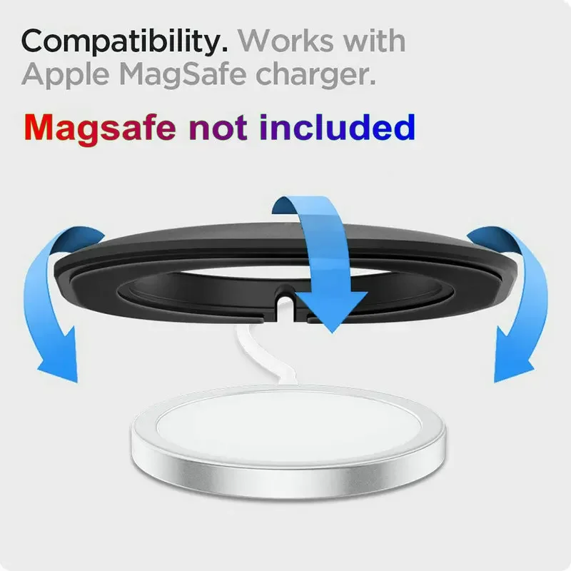 For Apple Magsafe Charger Base Holder TPU Pad Case Phone Mount Mag Safe Desktop Dock for Apple iPhone MagSafe Magnetic Charger