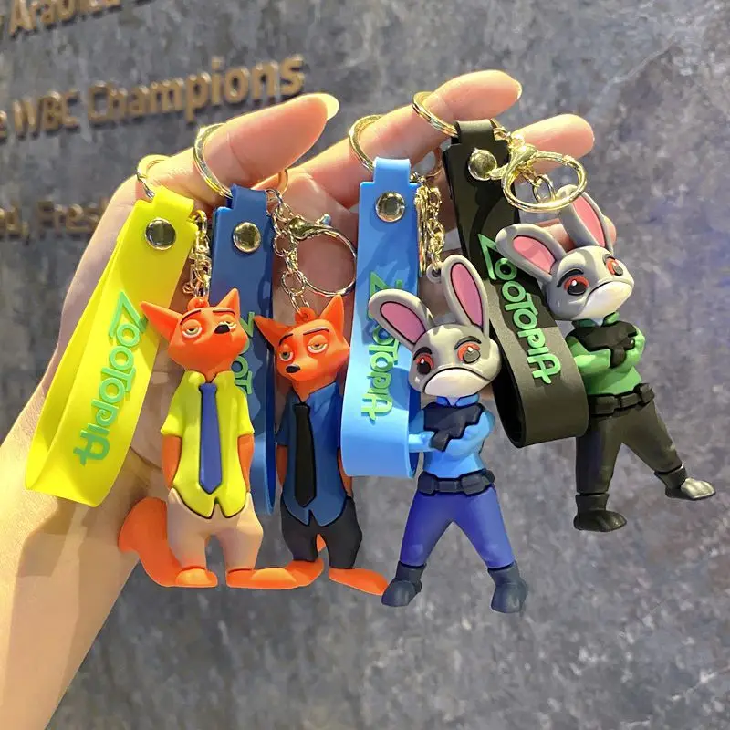 

Брелок Zootopia с рисунком лисы Ника, плюшевая игрушка, сумка, подвеска, креативный автомобильный брелок, подарочные аксессуары