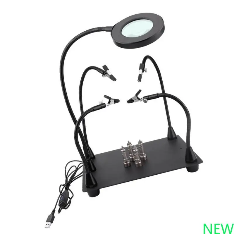 

Flexible Fixture Helping Hands Soldering Station 6x Glass for Repair Work in Electronics Craftsmanship