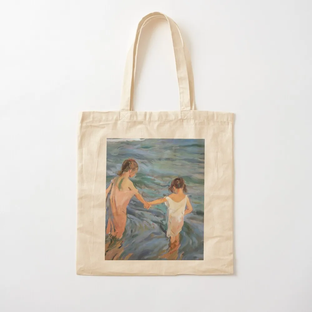 

Joaquin Sorolla - Children in the sea Tote Bag eco pack free delivery bags Canvas bag Canvas Tote Bag