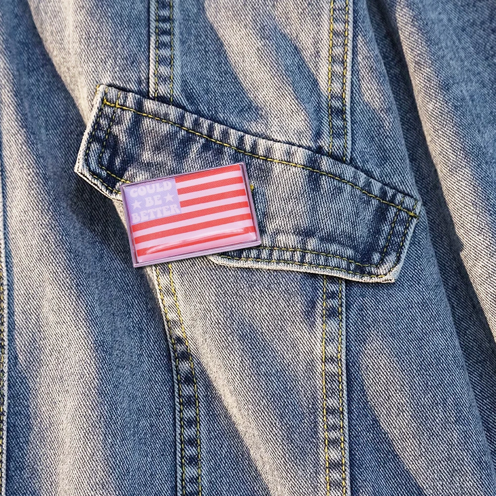 دبوس المينا للولايات المتحدة ، العلم الأحمر والأبيض والأزرق للولايات المتحدة ، يمكن أن يكون أفضل