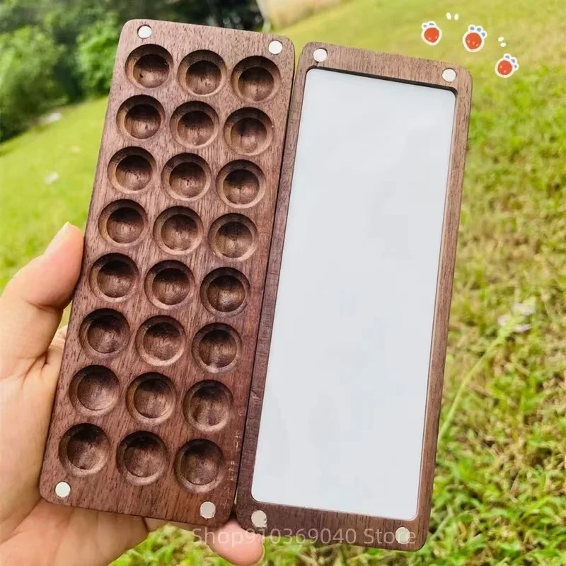 

Empty Portable Watercolor Palette 24 Colors 1ML Wooden Watercolor Box Paint Tray Artist Travel Aquarelas Painting Art Supplies