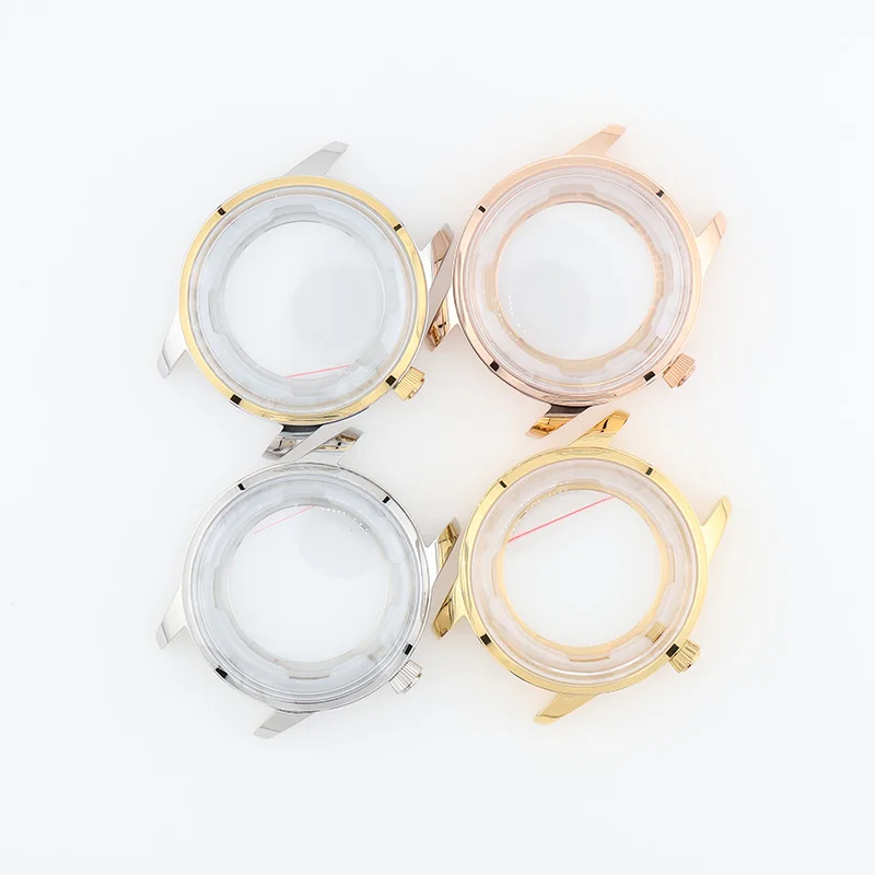 40MM Silver Gold Gmt Watch Cases Seiko Presage for Seiko NH34 NH35 NH36 NH34 Luxury Watch Man Movement Automatic