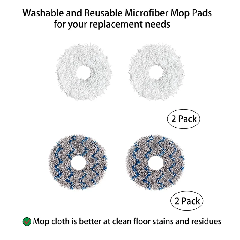 Hoofdzijborstel Filter Mop Stofzak Vervangende reserveonderdelen voor ECOVACS DEEBOT X1 Omni / X1 Turbo Robot Vacuümopzetstukken