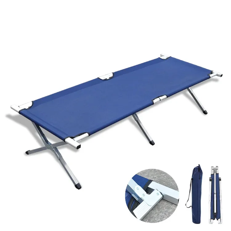 New arrival easy assemble aluminium compact stretcher portable foldable fold folding camp cot bed for adults outdoor camping