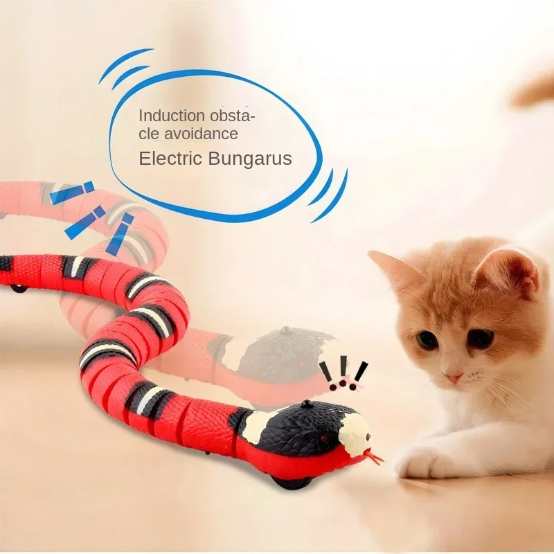 Toy Remote Control Simulation Animal Toy Cobra Sensing Fake Snake Entertainment Cat Dog Crawling Electric Snake