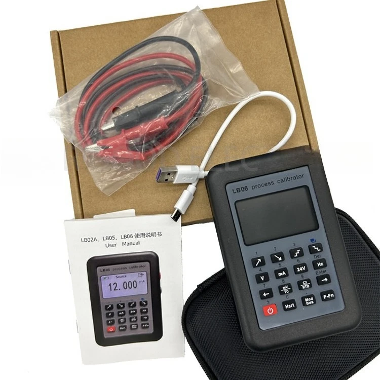 LB06 Process Calibrator Signal Generator, HART Modbus Support, 4‑20mA 0‑10V/mV Thermocouple Signal Source for Industrial Testing