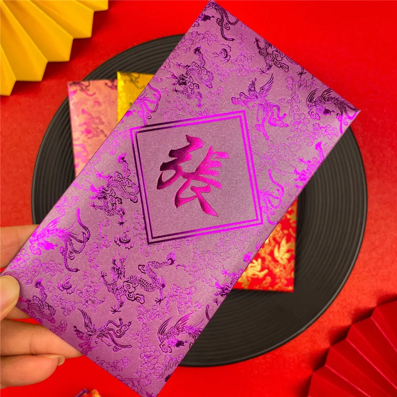 30Pcs/Set Red Envelope Chinese Surname HongBao New Year Money Wedding Lucky Universal Decorative Envelopes Birthday Red Envelope