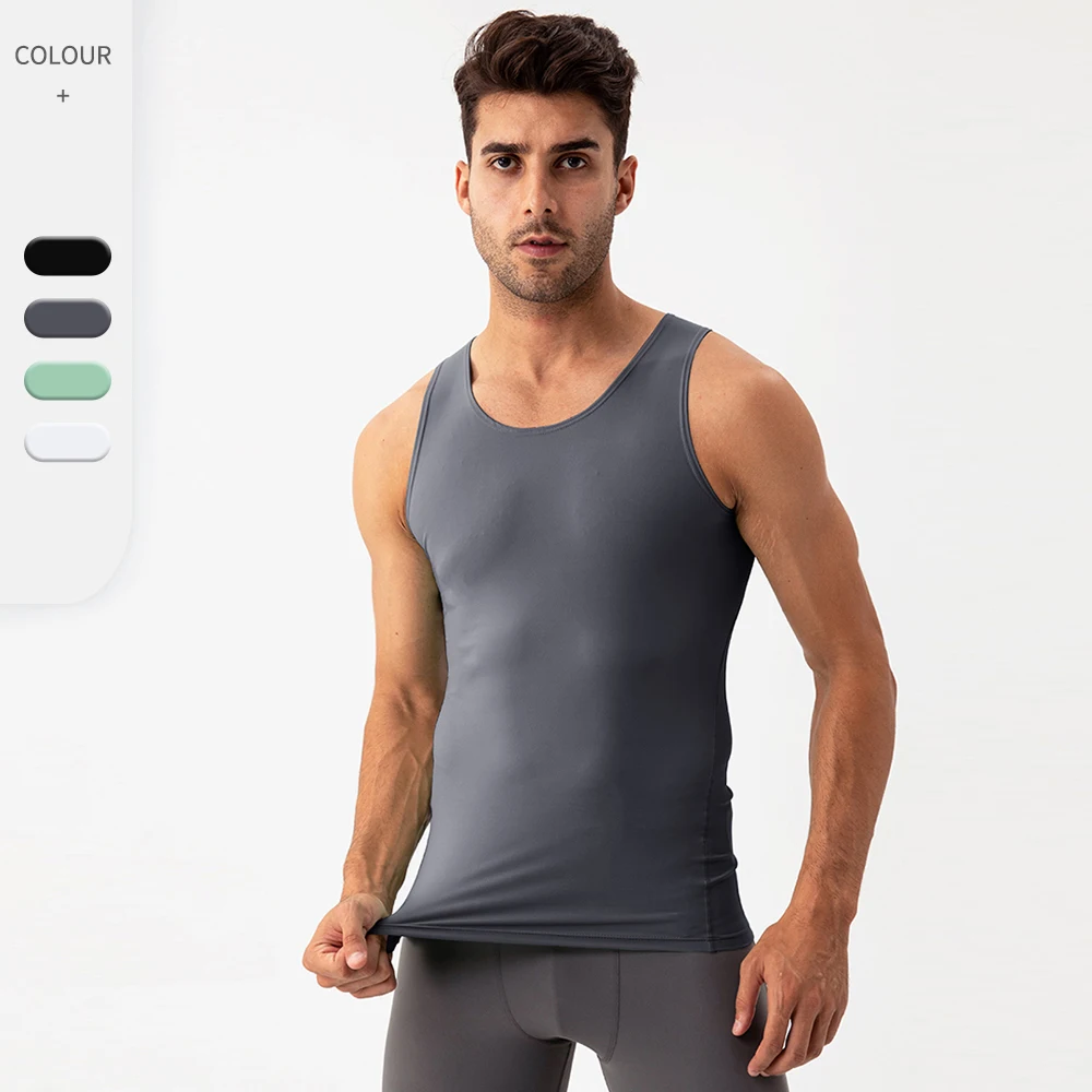 

Breathable Men Body Shaper Slimming Shirt Compression Tank Top Vest Elastic Tummy Control Vest