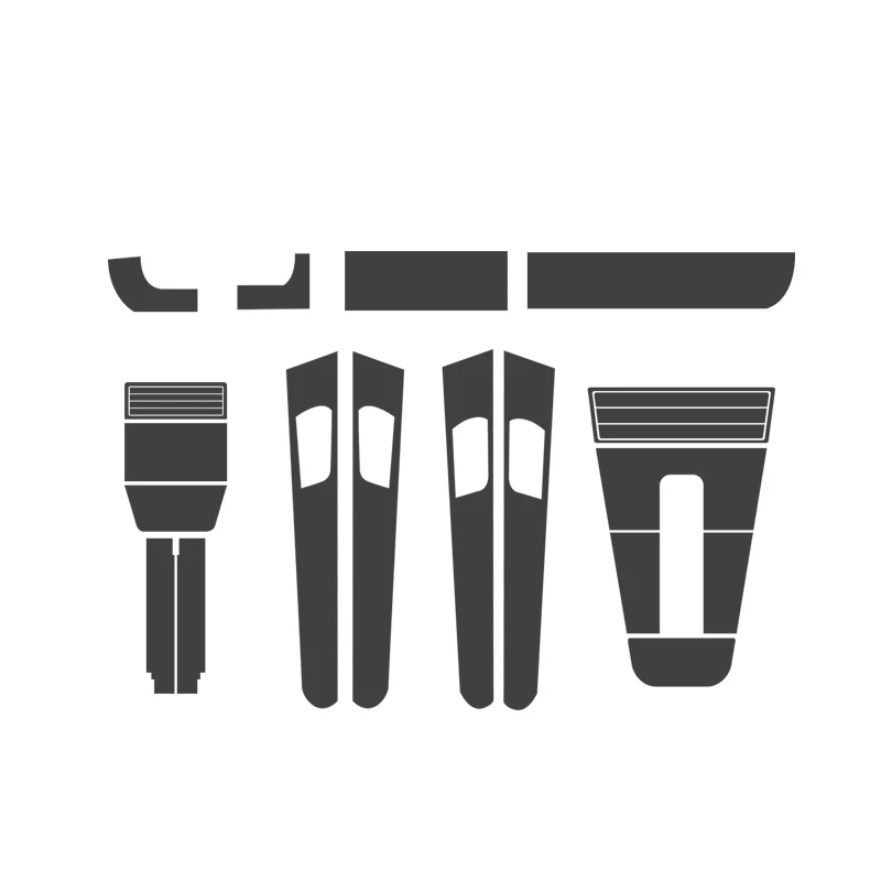 Para Porsche Cayenne Palamela Macan 718 consola Panel de engranaje Protector de pantalla pegatina película protectora de TPU accesorios interiores