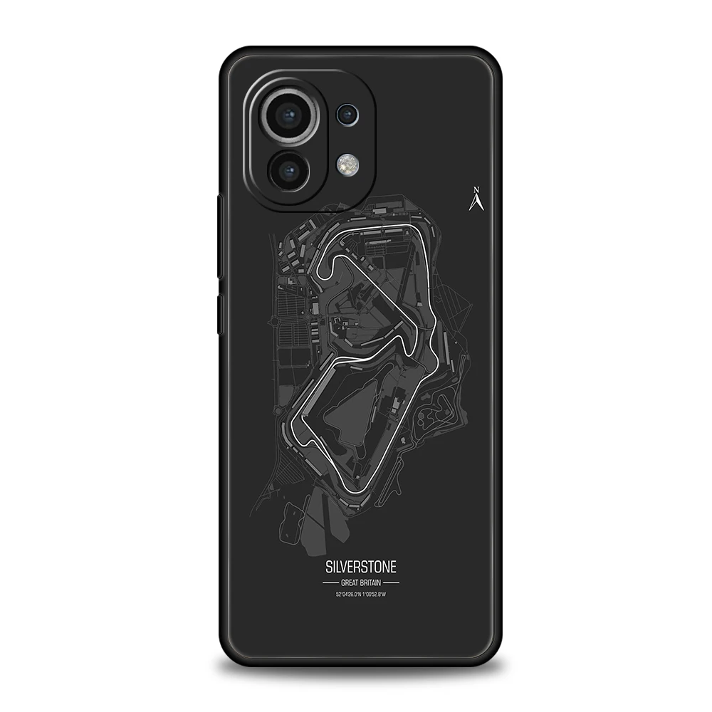 حافظة هاتف لهاتف Xiaomi Mi 15 14 13 12 11 Ultra 14T 13T 12T 11T 10T Pro Lite مقاومة للصدمات ناعمة من البولي يوريثان Capas F1 مطبوعات مسار السباق