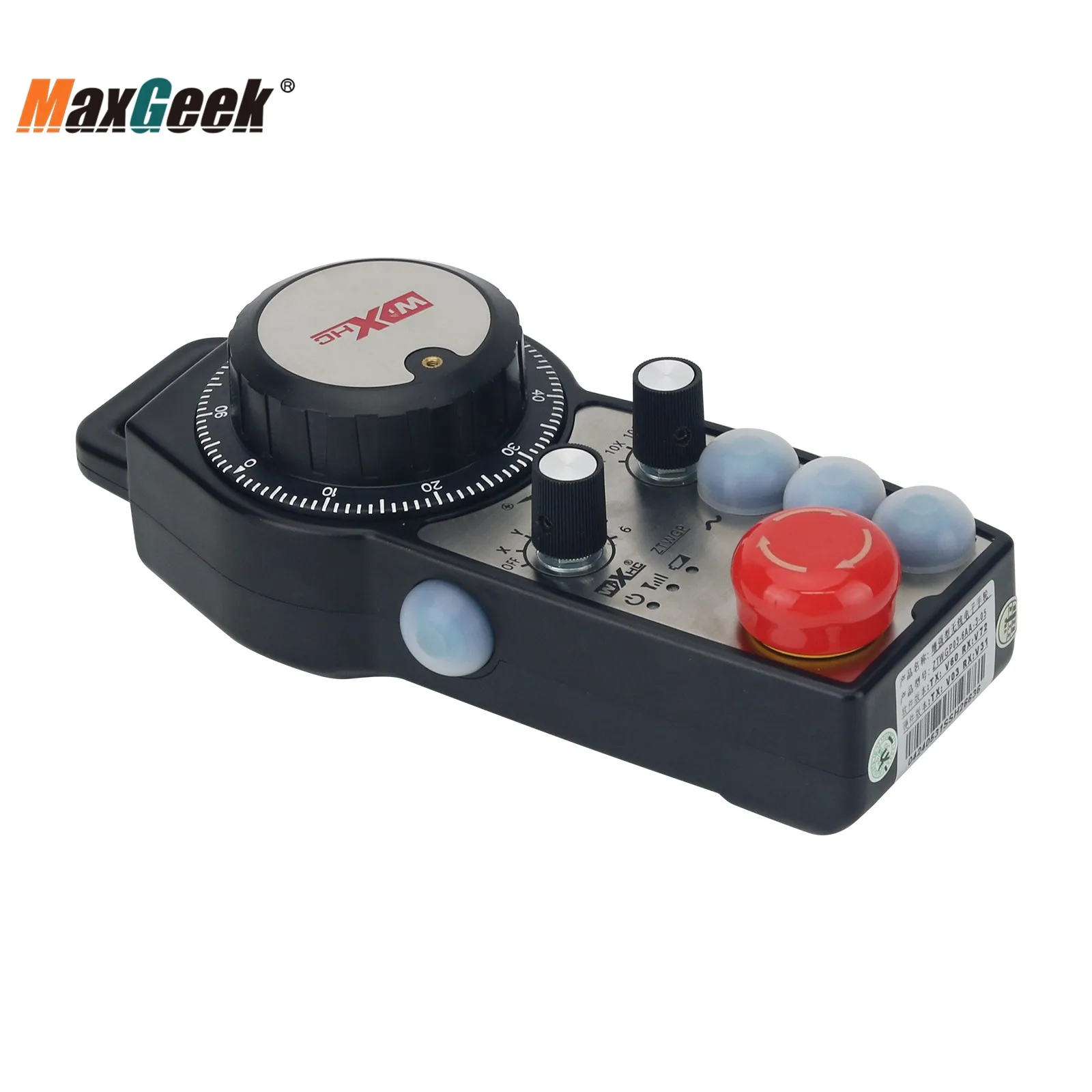 Imagem -02 - Maxgeek Ztwgp3 Wireless Manual Pulso Gerador Volante de Eixos com Botões de Expansão Personalizados Cnc Mpg Controlador