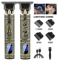 T9 LCD Electric Hair Clipper Oil Shaving Head Electric Pusher Carving Electric Shaver Rechargeble Hair Trimmer for Men Care