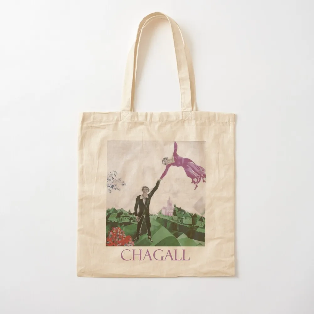 Walk (1915) by Marc Chagall Tote Bag large size bags bags for women Handbags