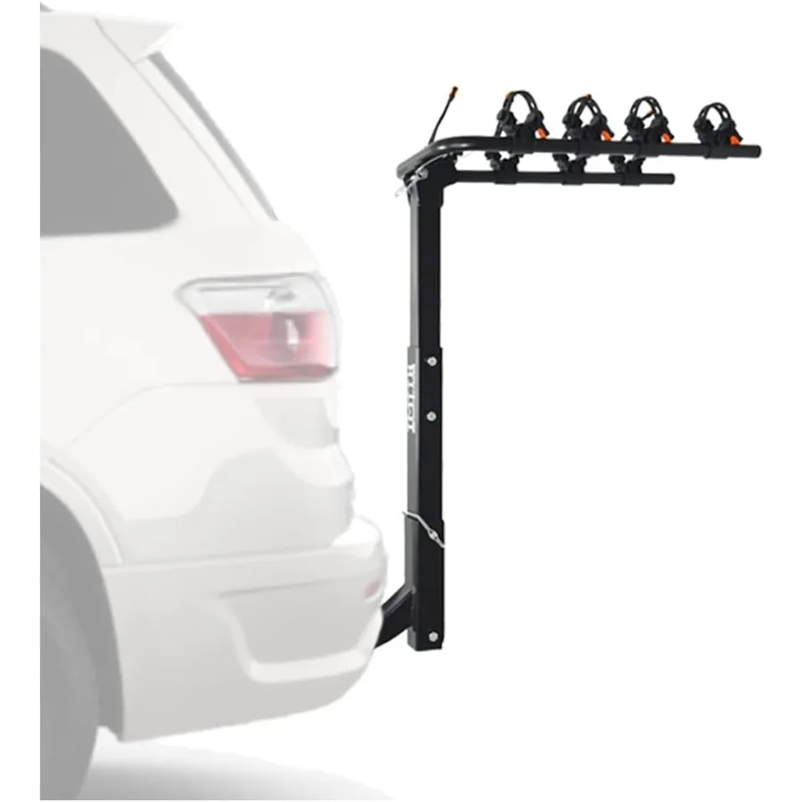 

4-Bike Rack Bicycle Carrier Hitch Mount with 2 Receiver for Car Truck SUV Transport Heavy-Duty Aluminum Frame Adjustable Arms I