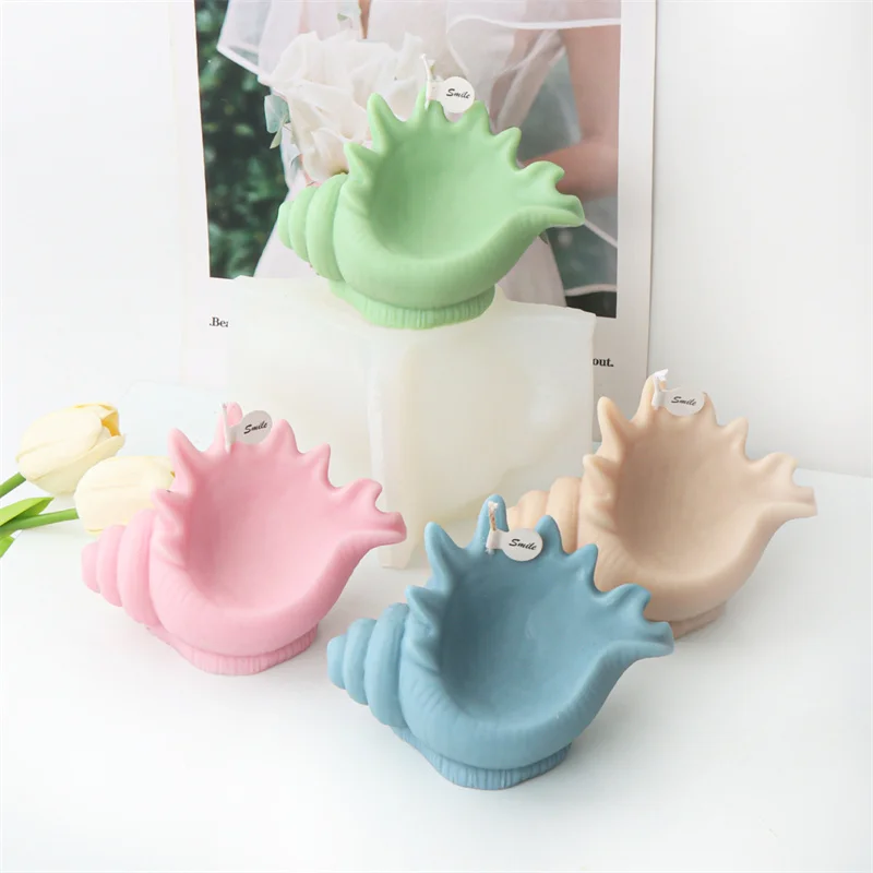 

Conch Silicone Candle Molds DIY Sea Shell Secented Candle Soap Making Handmade Concrete Gypsum Resin Mould Home Decor Craft Gift