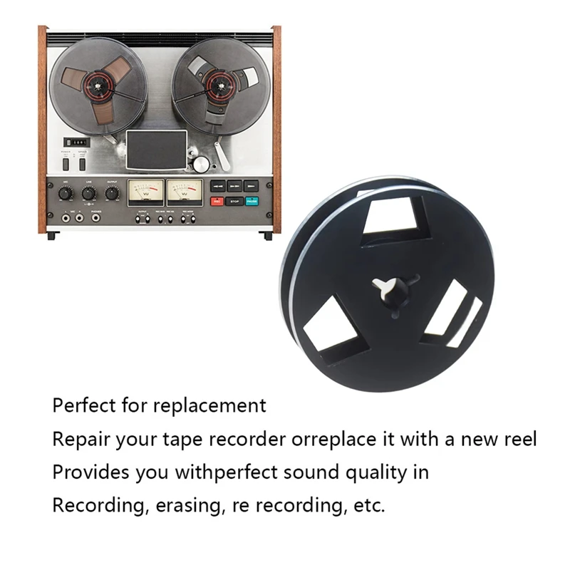 New 2.5Inches Takeup Reel, Open Reel Audios Metal Takeup Reel, 3 Holes Wind Resistance Holes, 2.5Inch Empty Tape Reel,B-AT35