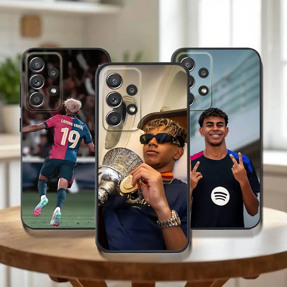 

Football 19 L-Lamines Phone Case For Samsung Galaxy A73,31,32,72,41,53,52,71,22,5G,Note,J7,8,9 Soft Black Cover