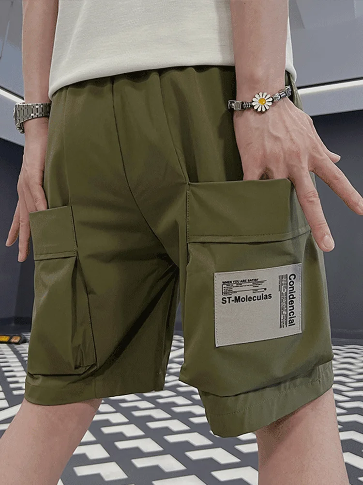 

Мужские тонкие свободные повседневные спортивные шорты в стиле милитари для активного отдыха, новинка 2023 года, молодежный модный бренд